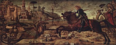 Sint Joris in gevecht met de Draak door Vittore Carpaccio